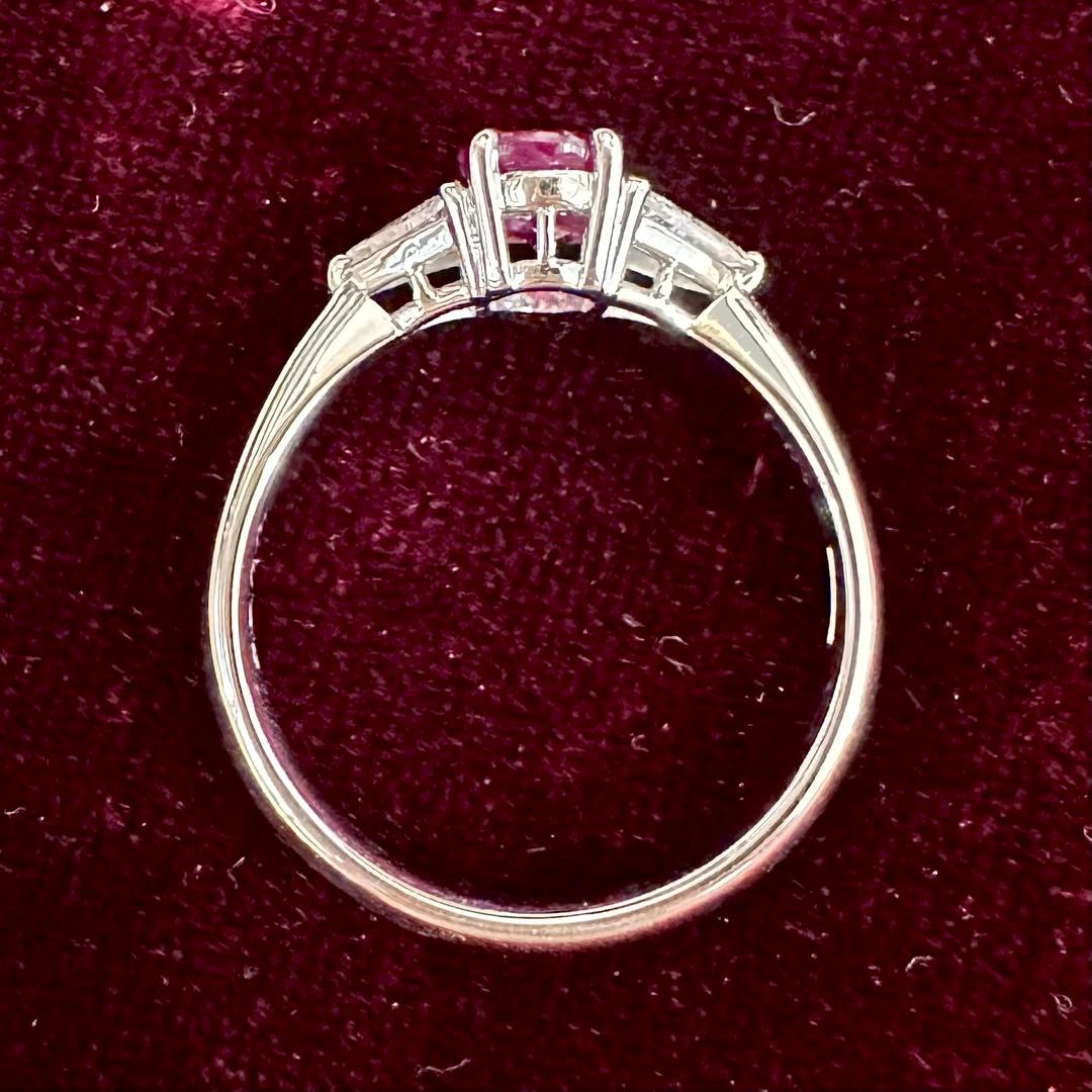 PT900 ルビー 1.001ct ダイヤモンドリング