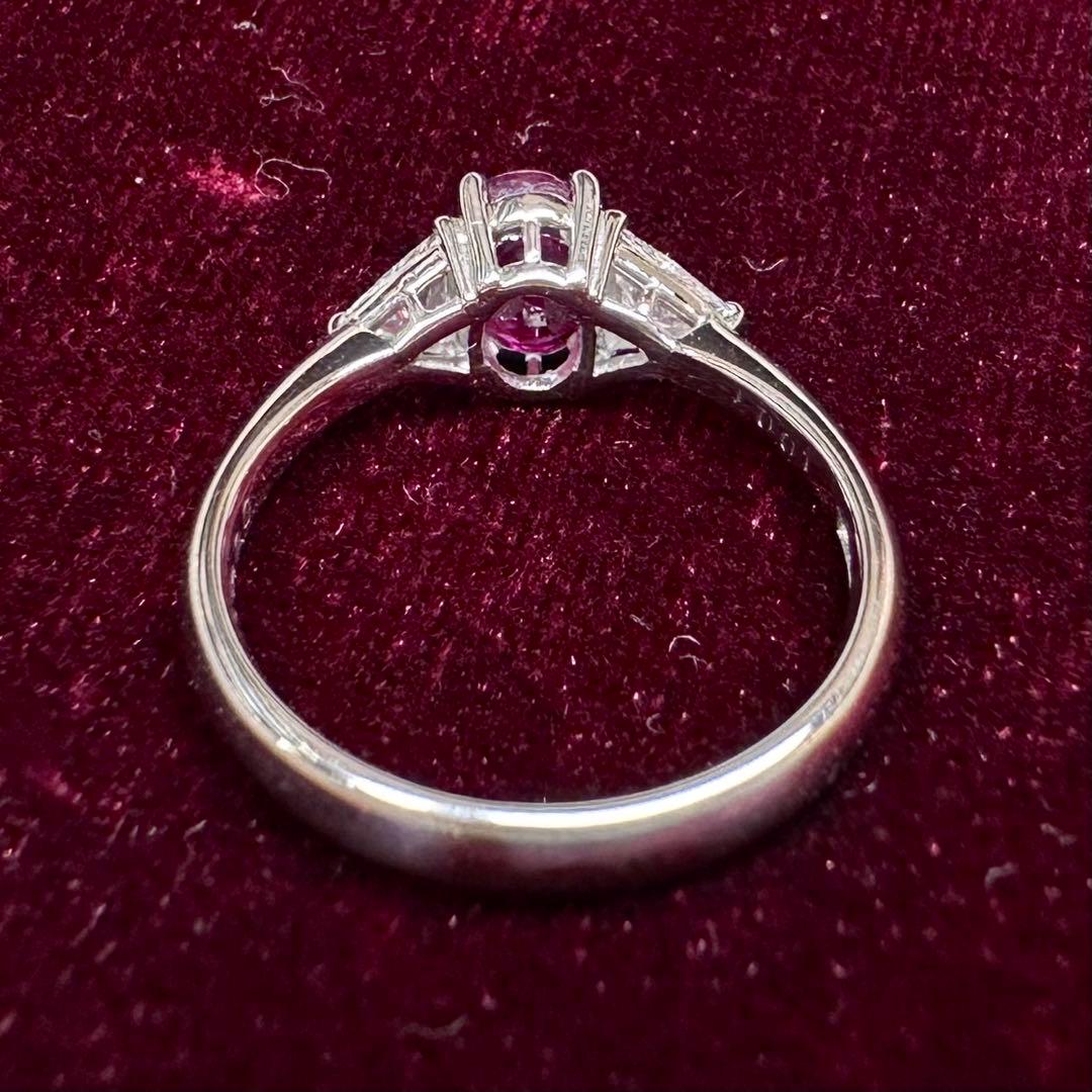 PT900 ルビー 1.001ct ダイヤモンドリング