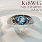 【K18WG】アクアマリン 0.825ctリング ダイヤ
