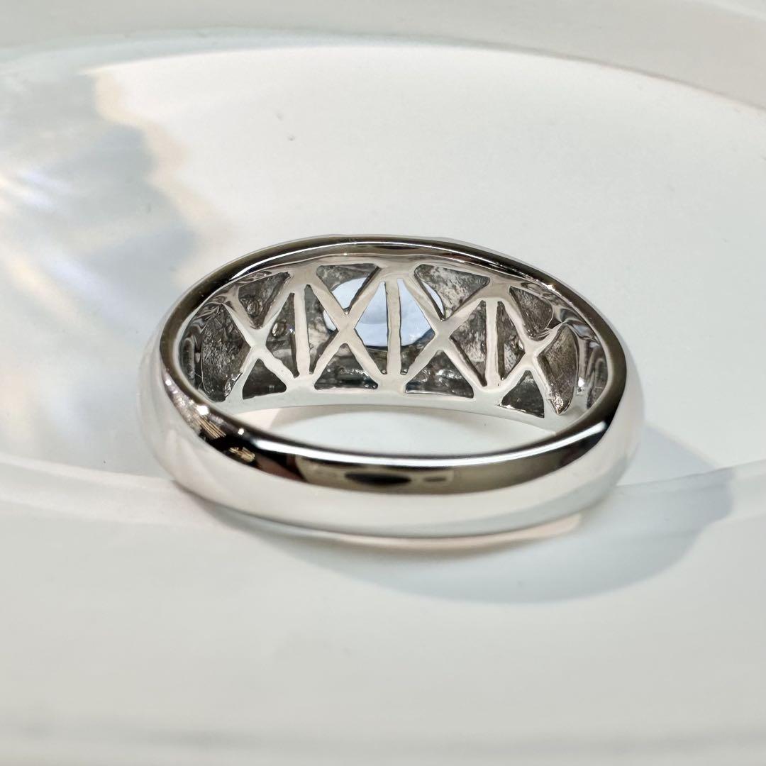 【K18WG】アクアマリン 0.825ctリング ダイヤ