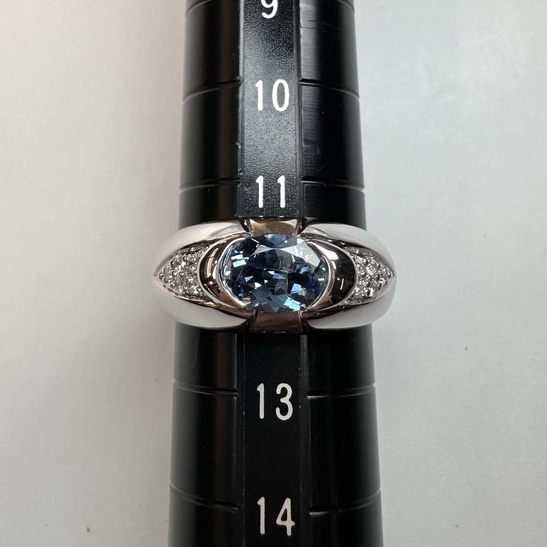 【K18WG】アクアマリン 0.825ctリング ダイヤ