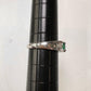 PT900 エメラルド 1.02ct ダイヤモンド リング スリーストーン