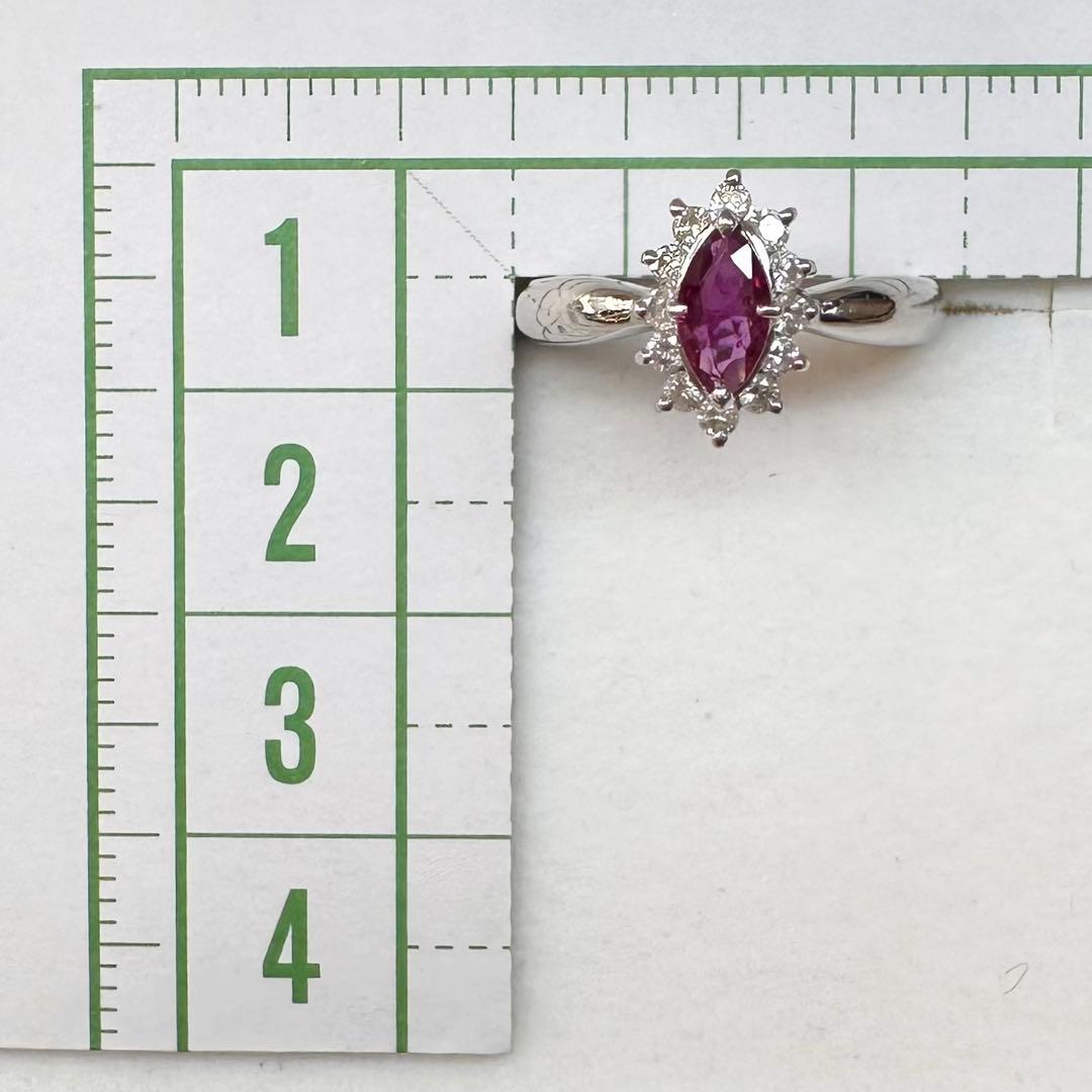 JEWELRY MAKI PT850 ルビー 0.37ct ダイヤリング