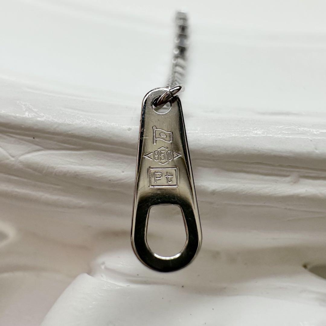 【美品】PT900 アクアマリン 0.77ct ダイヤモンド ネックレス