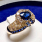 K18 サファイア ダイヤモンド ハートリング 0.8ct