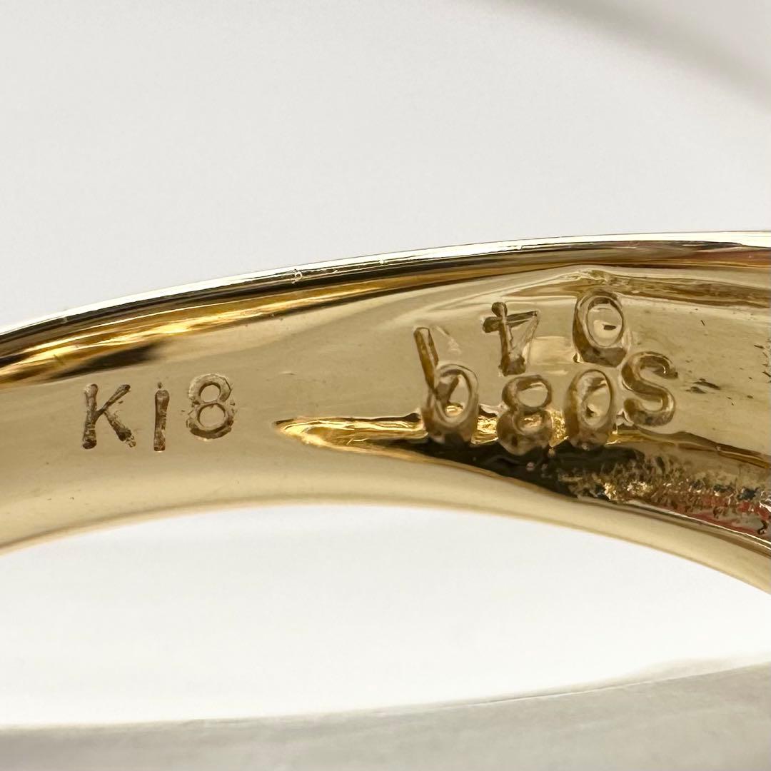 K18 サファイア ダイヤモンド ハートリング 0.8ct