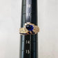 K18 サファイア ダイヤモンド ハートリング 0.8ct
