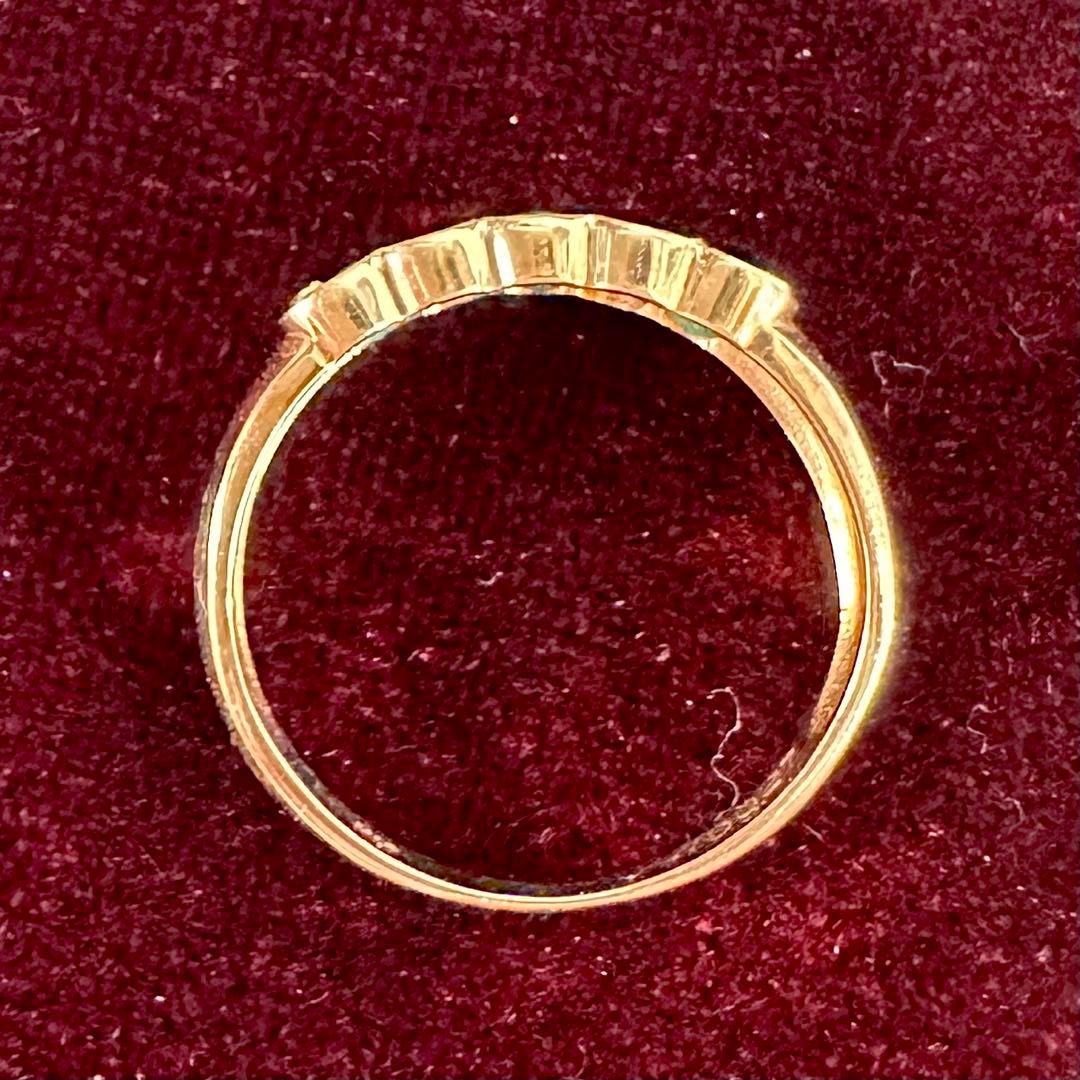 【K18】エメラルド0.47ct リング