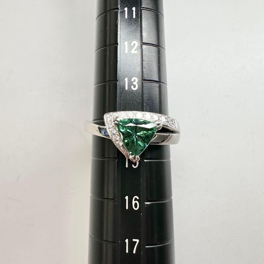 【美品】PT900 ラグーントルマリン 1.29ct リング