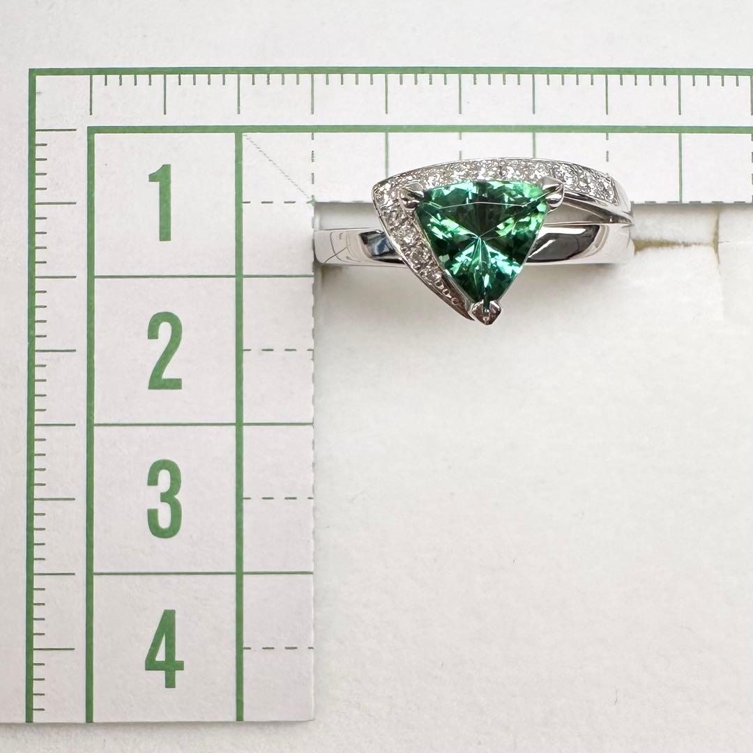 【美品】PT900 ラグーントルマリン 1.29ct リング