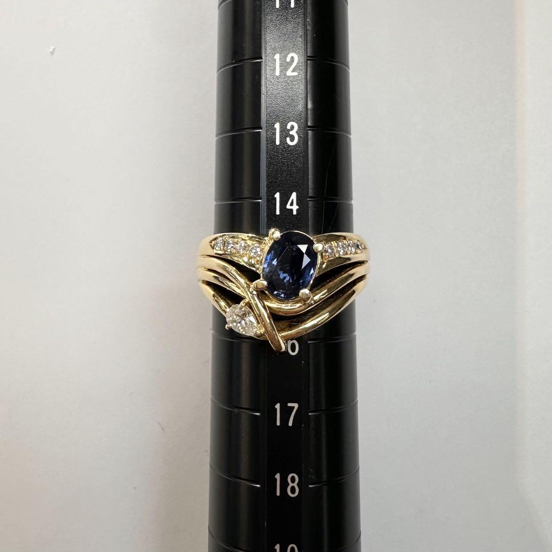 【K18】サファイア 1.06ct ダイヤ リング デザイン