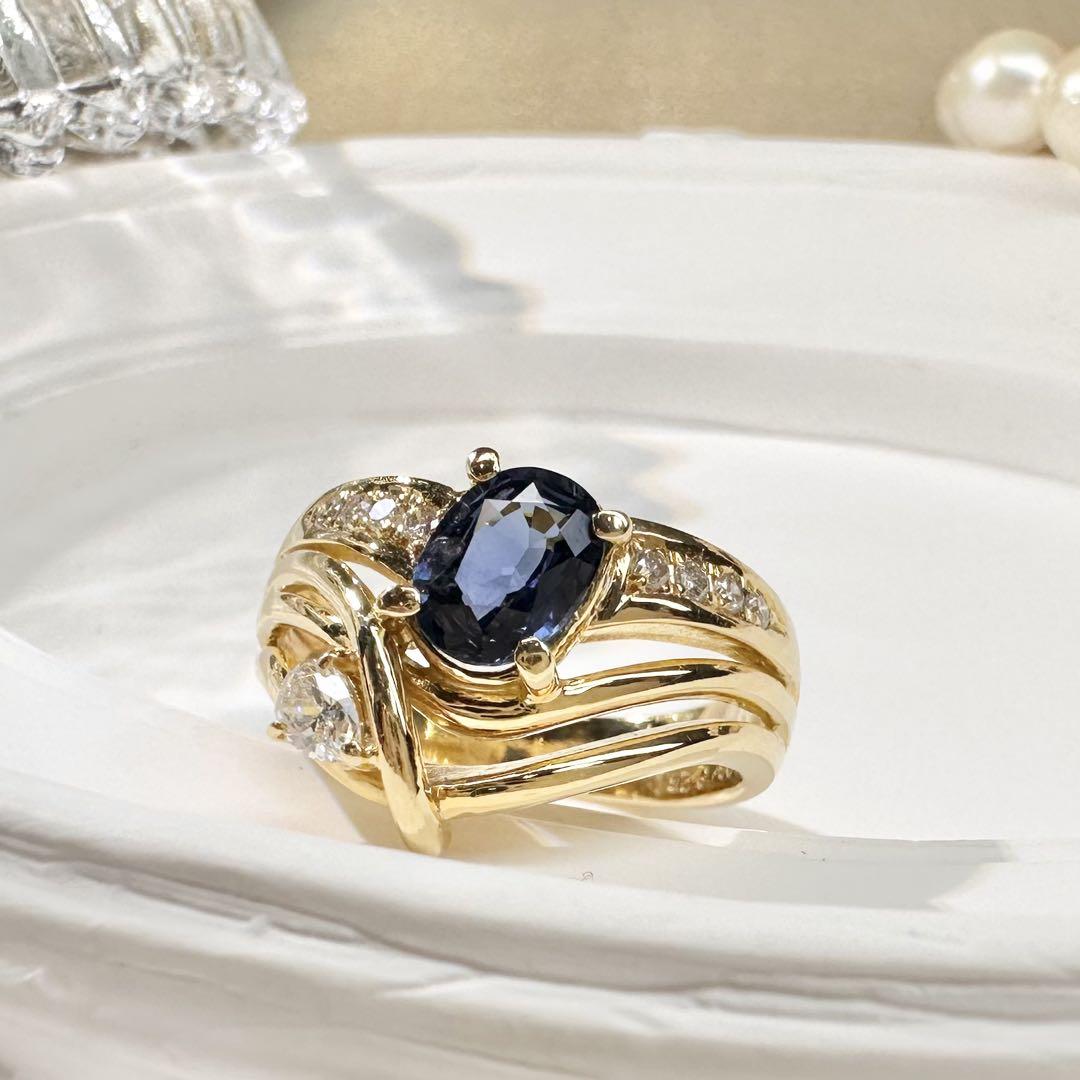 【K18】サファイア 1.06ct ダイヤ リング デザイン