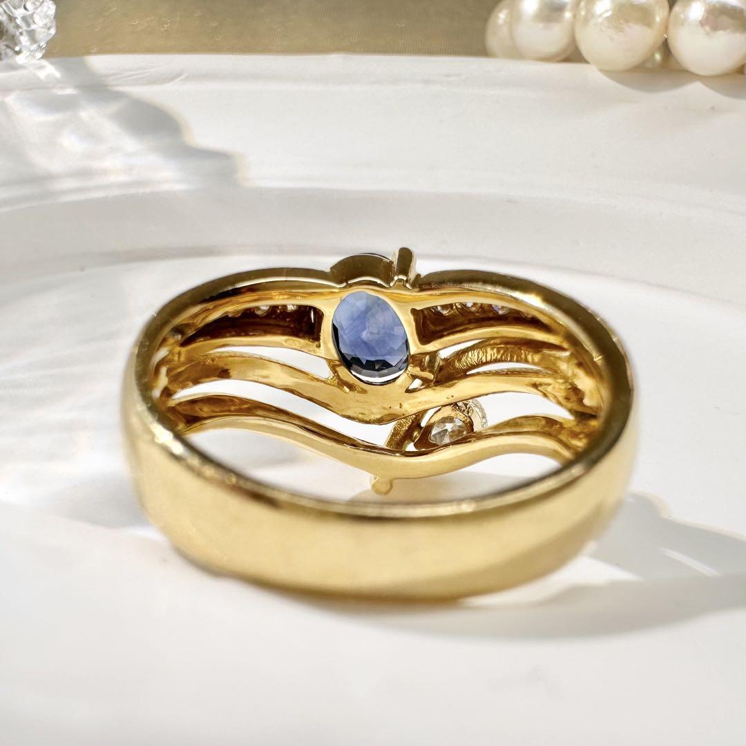 【K18】サファイア 1.06ct ダイヤ リング デザイン