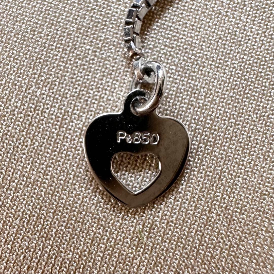 PT850 サファイア1.10ct ダイヤモンド ティアドロップネックレス