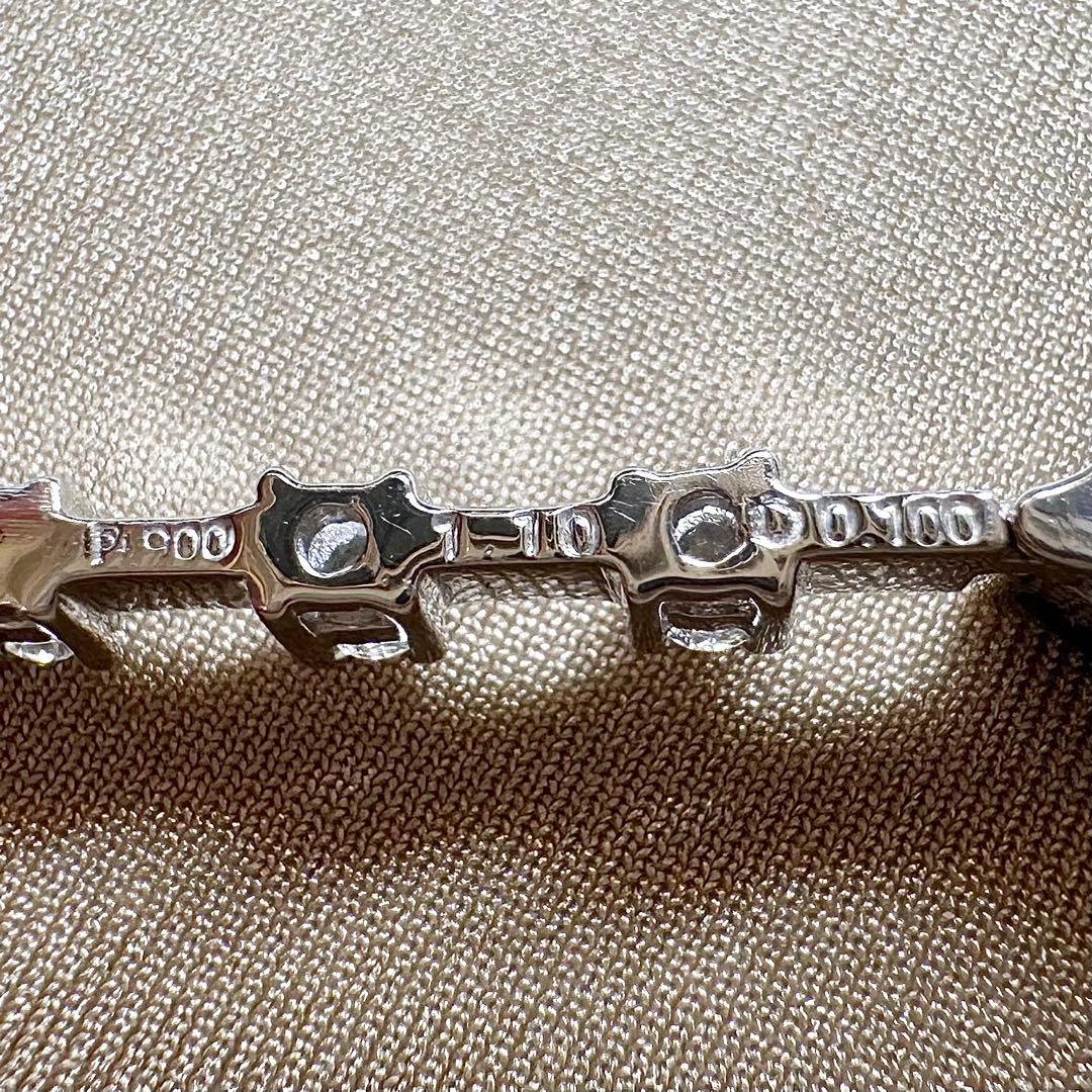 PT850 サファイア1.10ct ダイヤモンド ティアドロップネックレス