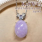K18WG ラベンダー翡翠 24ct ダイヤモンド ネックレス