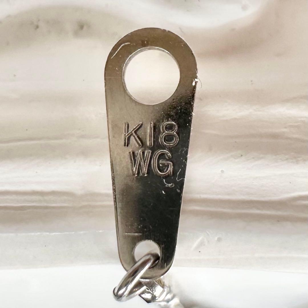 K18WG ラベンダー翡翠 24ct ダイヤモンド ネックレス