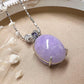 K18WG ラベンダー翡翠 24ct ダイヤモンド ネックレス