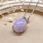 K18WG ラベンダー翡翠 24ct ダイヤモンド ネックレス