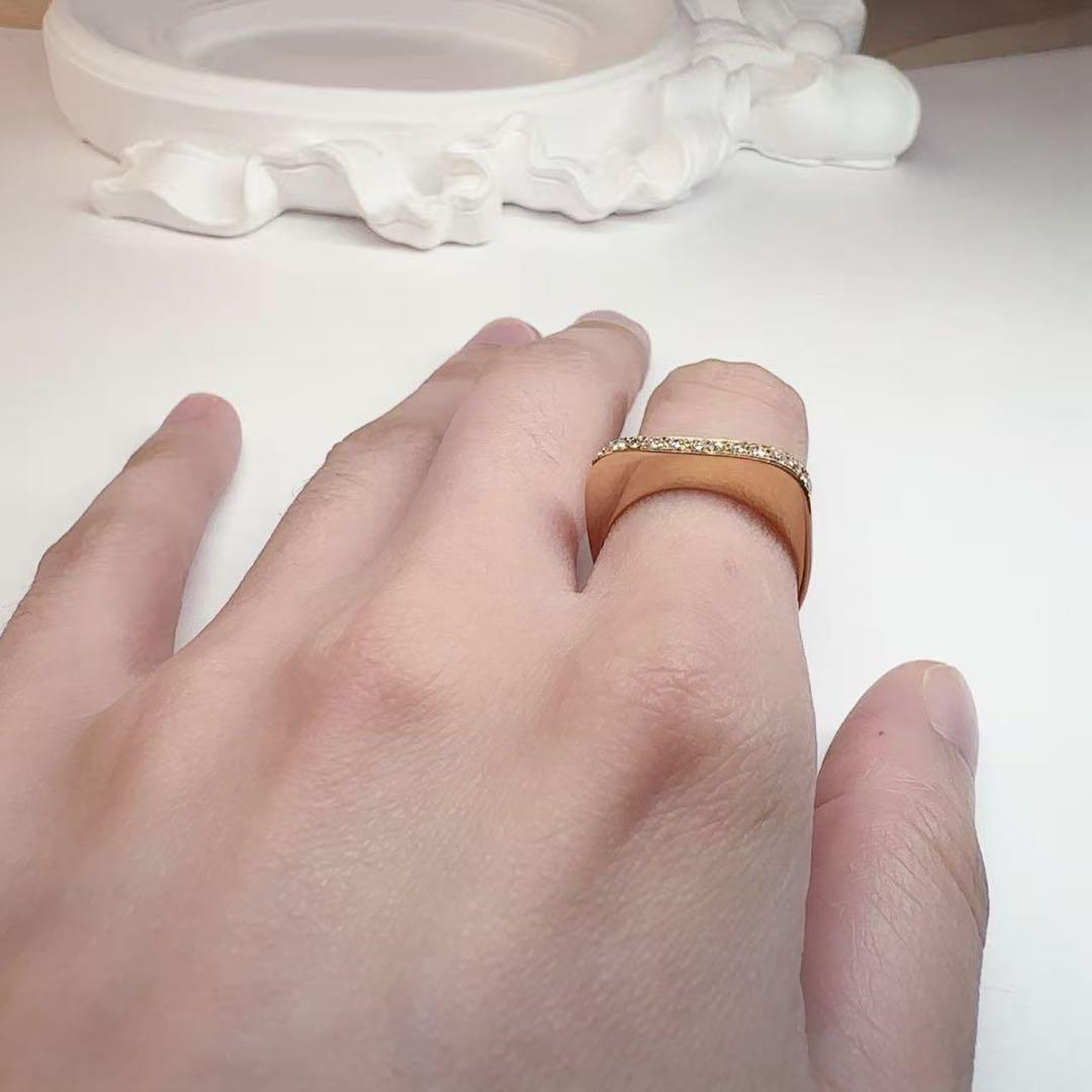 【田崎】K18 ダイヤモンド 0.17ct リング シンプル