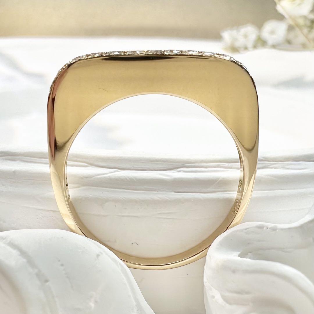 【田崎】K18 ダイヤモンド 0.17ct リング シンプル