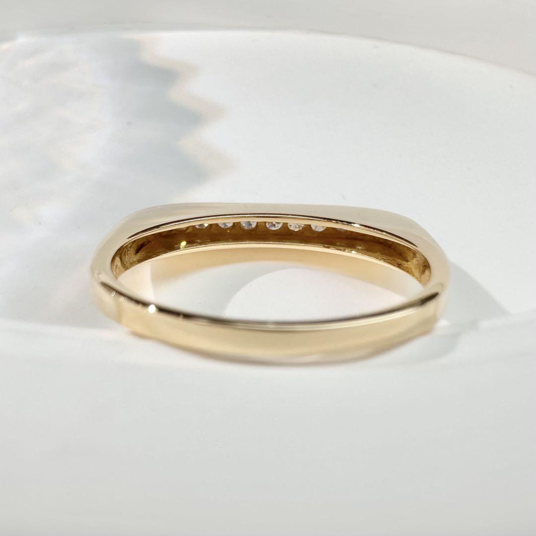 【田崎】K18 ダイヤモンド 0.17ct リング シンプル