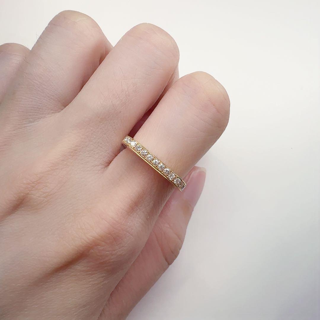 【田崎】K18 ダイヤモンド 0.17ct リング シンプル