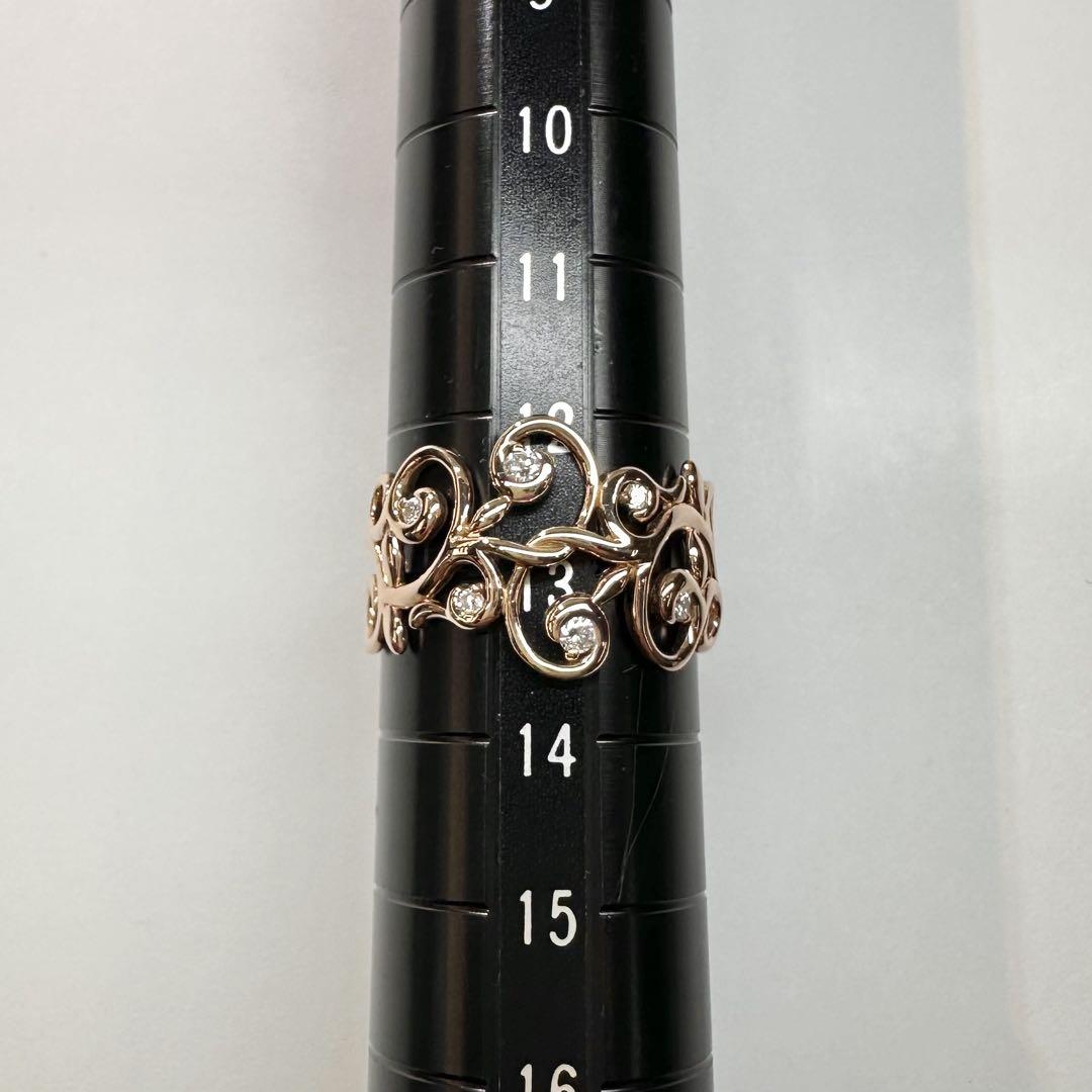 【K18WG】ダイヤモンド 0.10ct リング