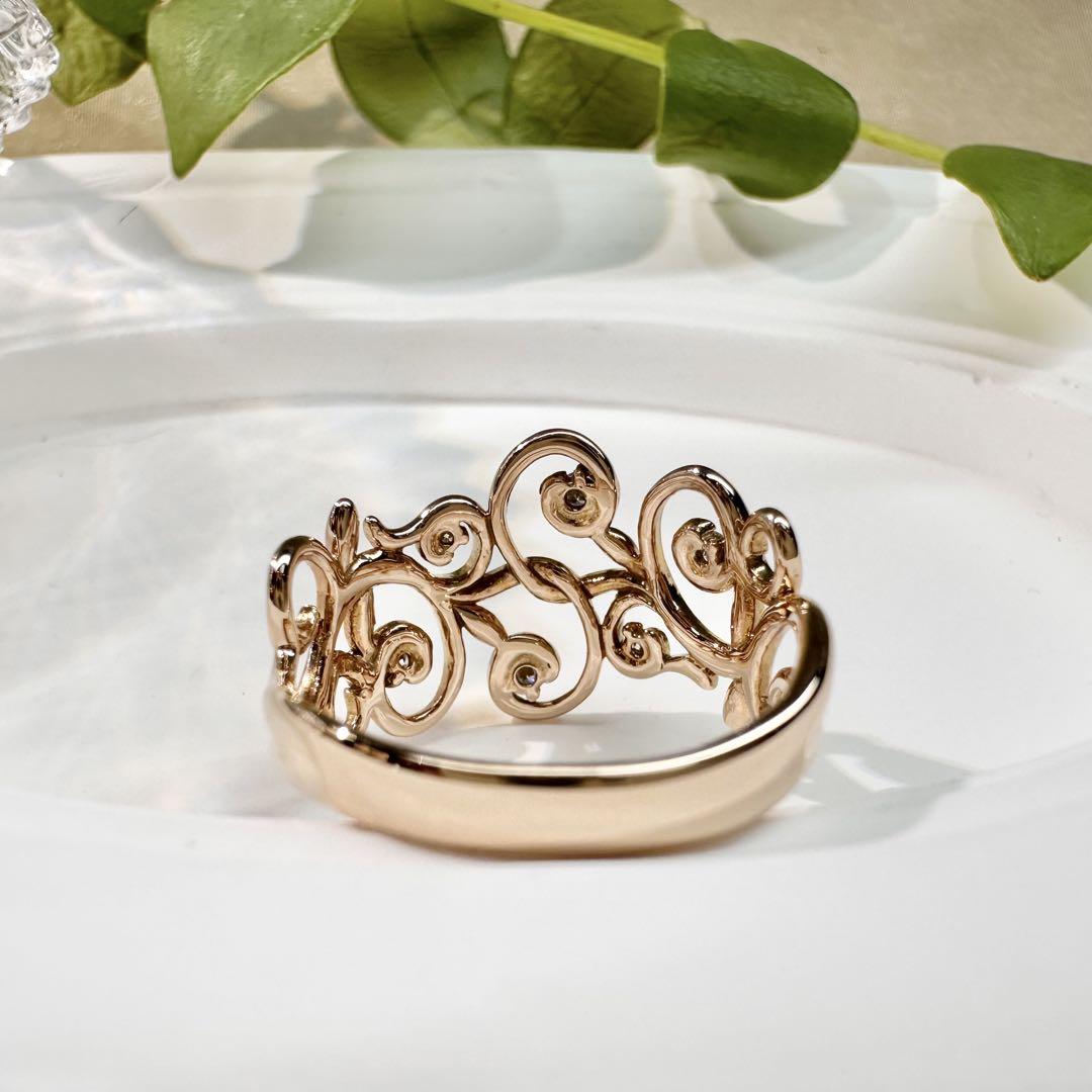 【K18WG】ダイヤモンド 0.10ct リング