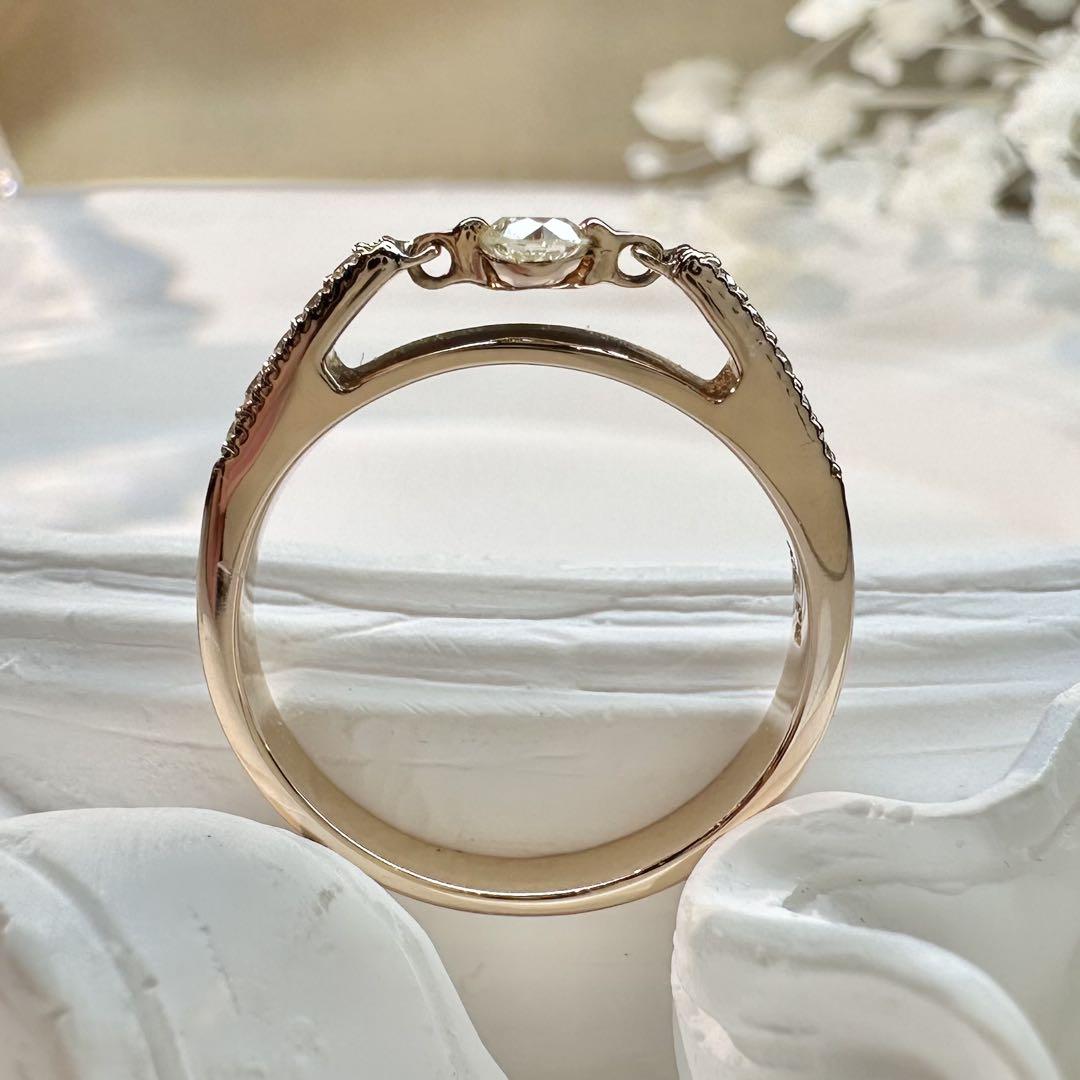 【K18】ダイヤモンド ダンシング　リング