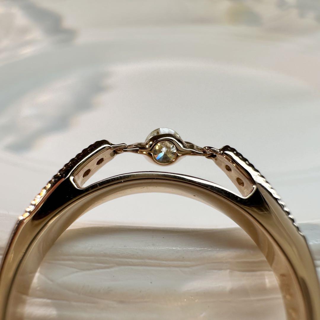 【K18】ダイヤモンド ダンシング　リング