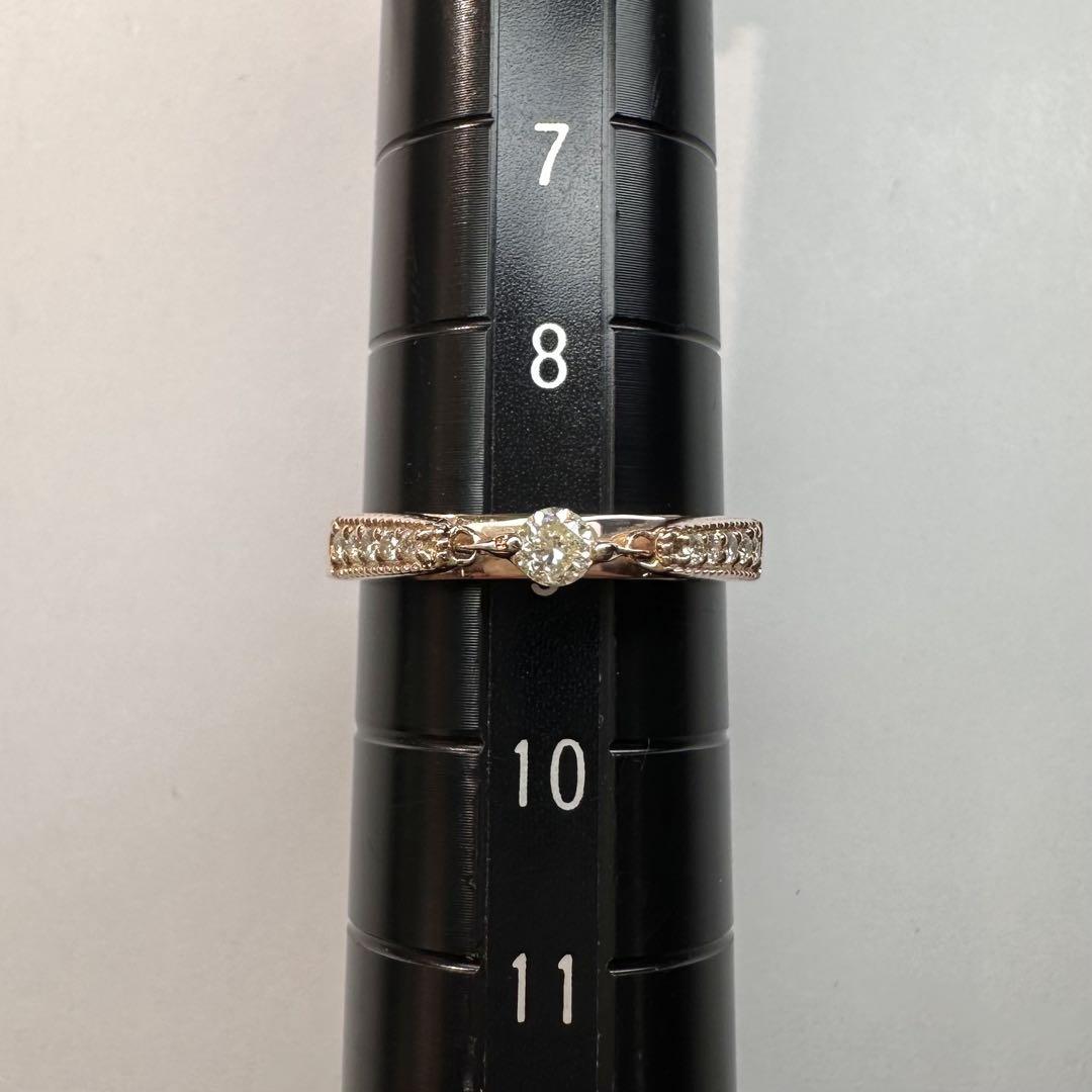 【K18】ダイヤモンド ダンシング　リング