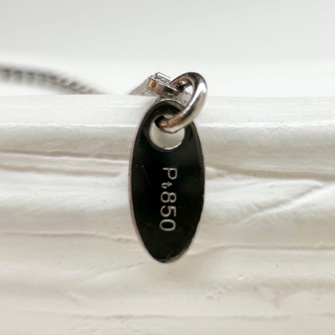 【美品】PT900 パライバトルマリン 0.103ct ネックレス ダイヤモンド