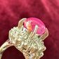 PT900 スタールビー ダイヤモンド リング 3.64ct