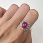 PT900 スタールビー ダイヤモンド リング 3.64ct