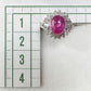 PT900 スタールビー ダイヤモンド リング 3.64ct