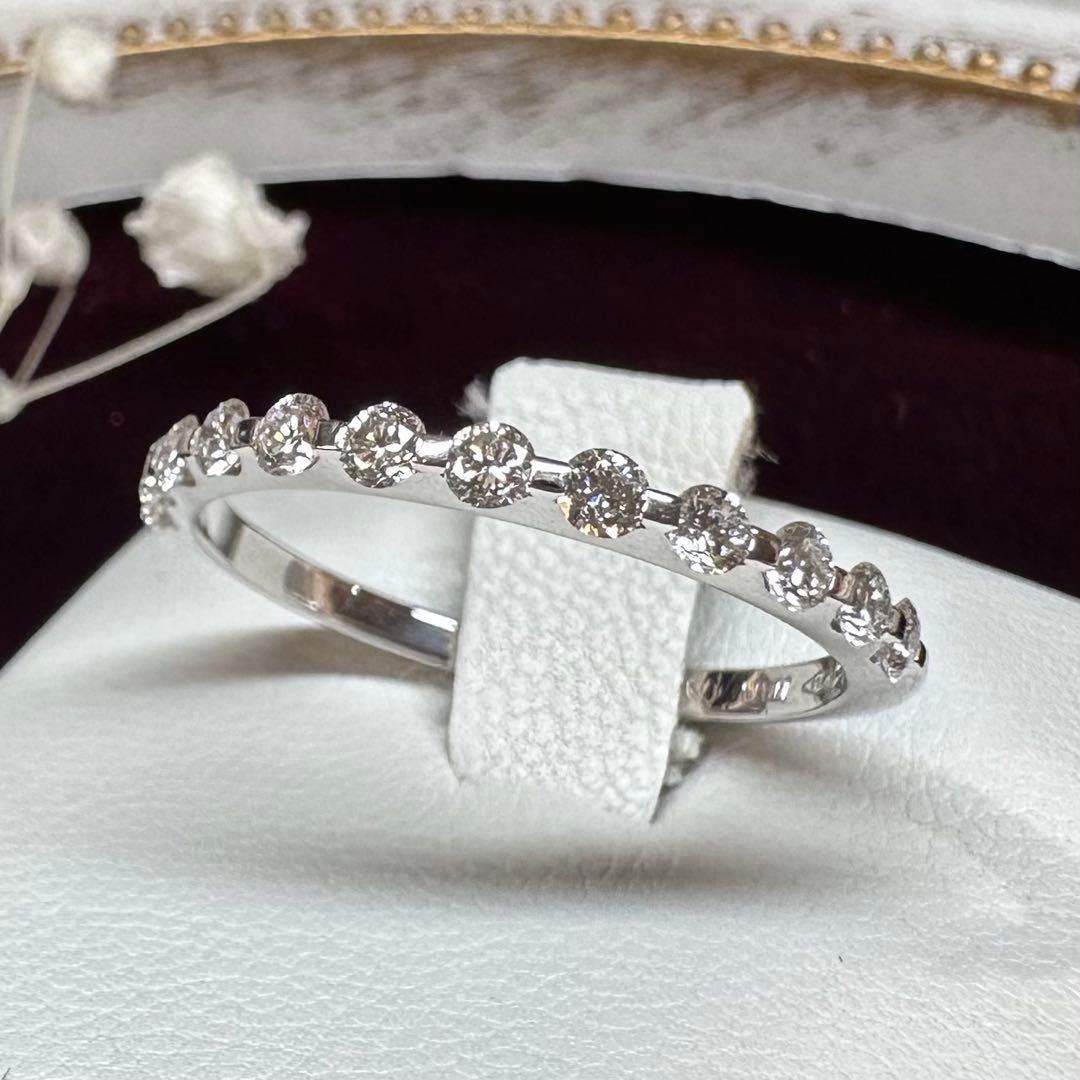 【K18】ダイヤモンド 0.36ct リング