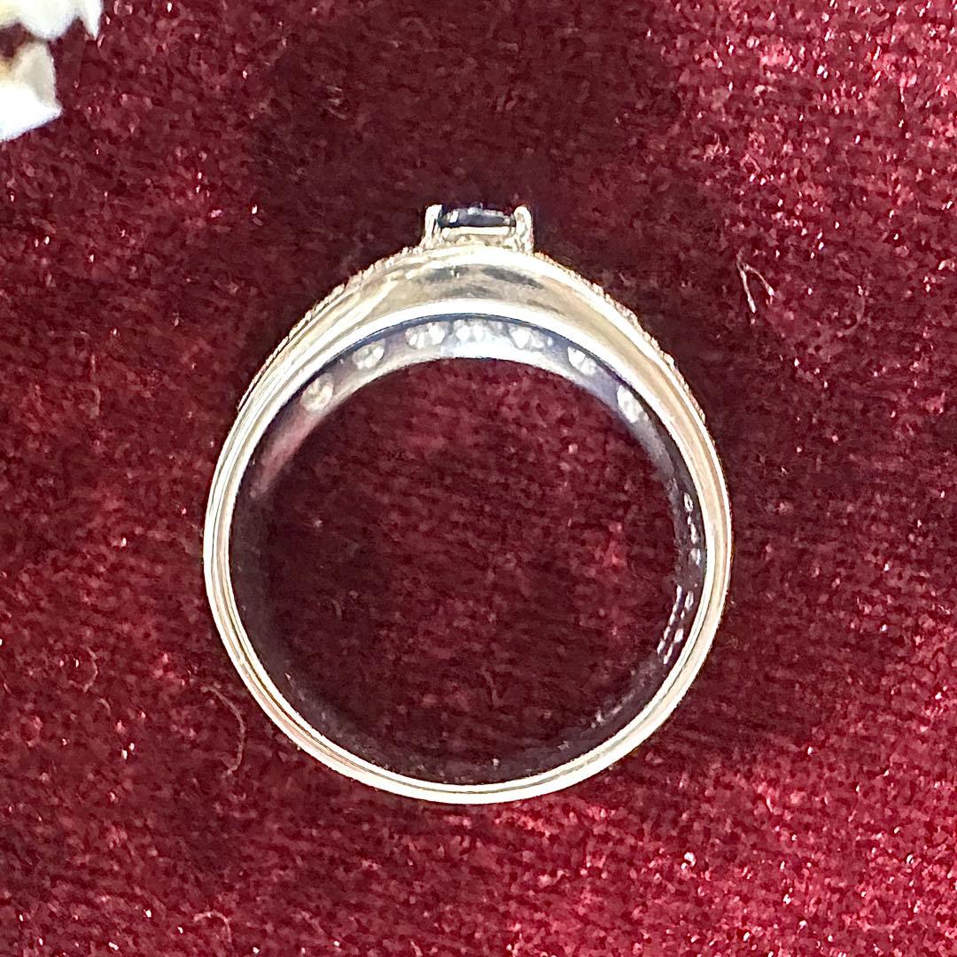 【美品】PT900 サファイア 0.34ct リング