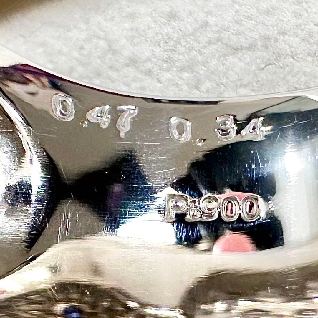 【美品】PT900 サファイア 0.34ct リング