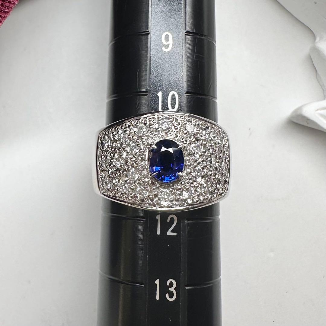 【美品】PT900 サファイア 0.34ct リング