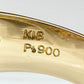 【美品】K18/PT900 ダイヤモンド 0.15ct リング