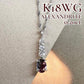 K18WG アレキサンドライト 0.20ct ダイヤモンド ネックレス 希少宝石