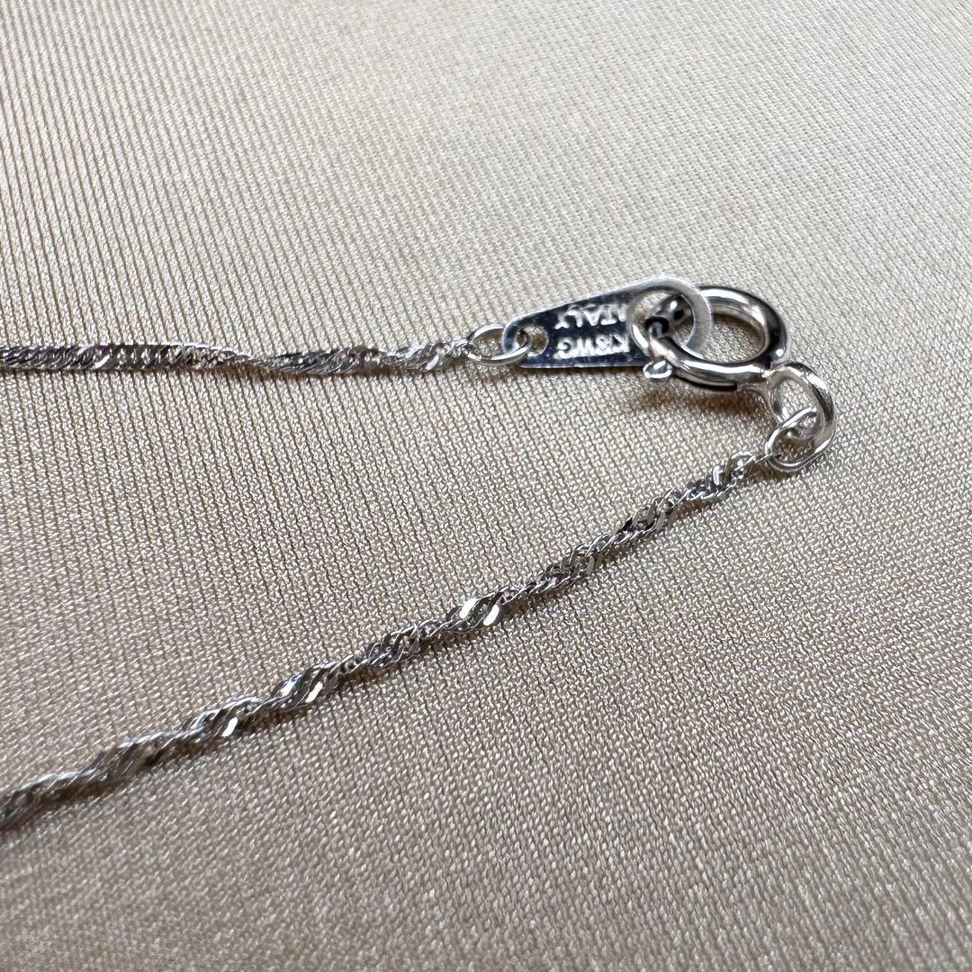 K18WG アレキサンドライト 0.20ct ダイヤモンド ネックレス 希少宝石