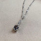 K18WG アレキサンドライト 0.20ct ダイヤモンド ネックレス 希少宝石