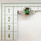 PT900 グリーントルマリン 1.05ct ダイヤモンド リング 花