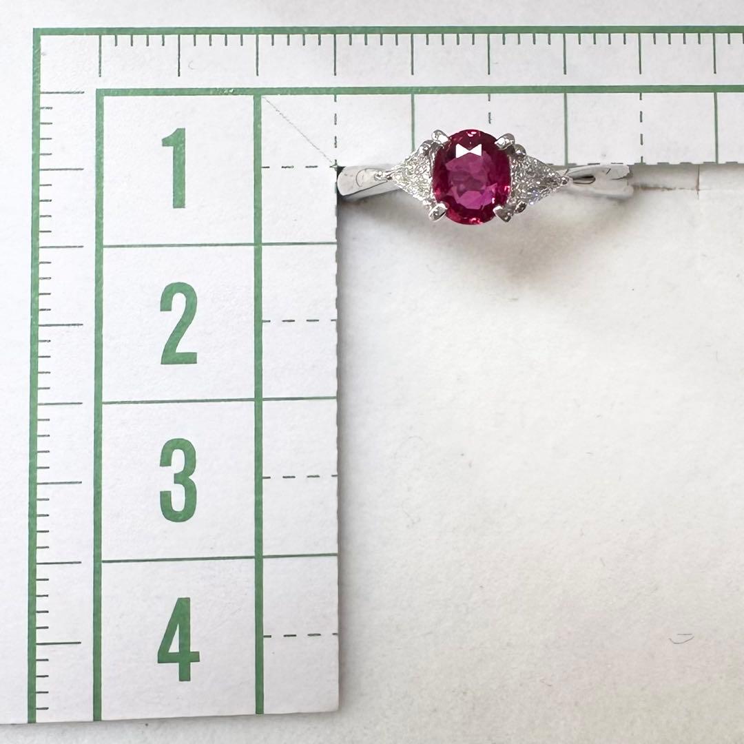 PT900 ルビー0.70ct ダイヤモンドリング