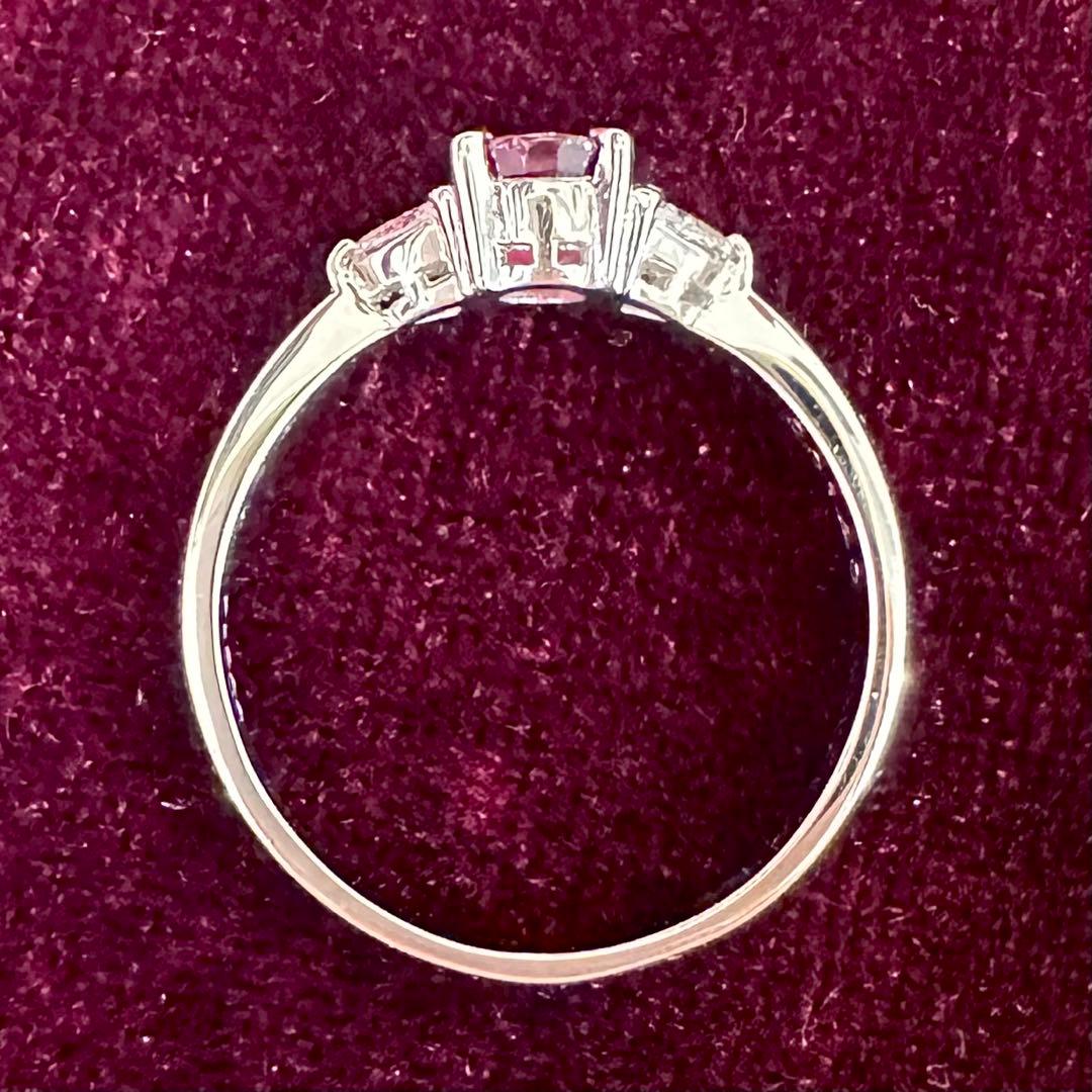 PT900 ルビー0.70ct ダイヤモンドリング