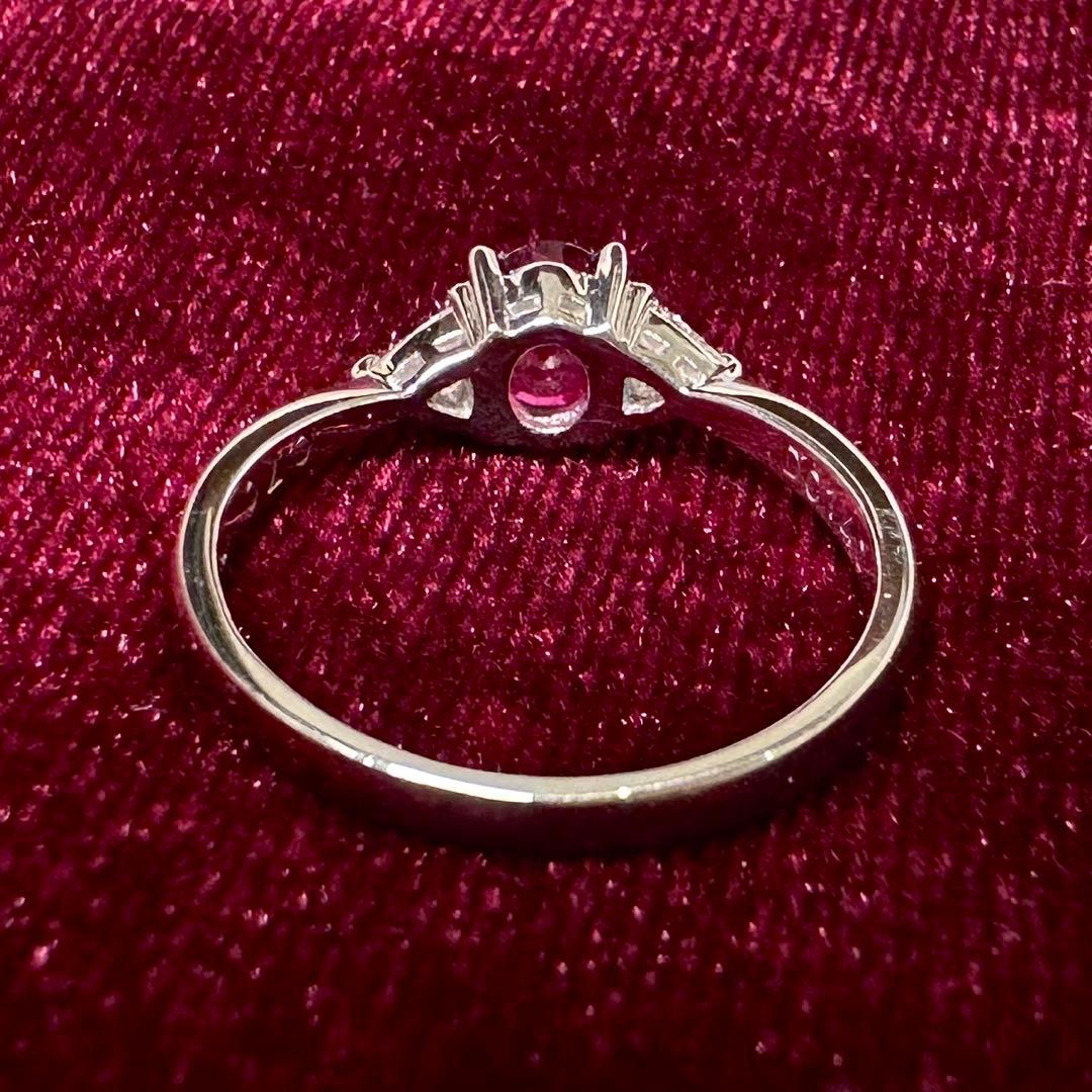 PT900 ルビー0.70ct ダイヤモンドリング