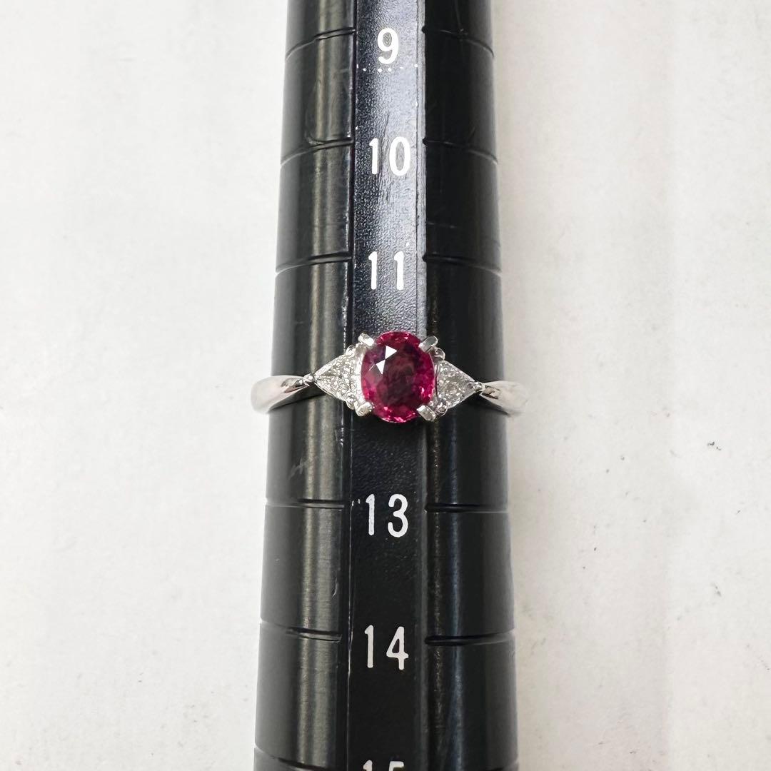 PT900 ルビー0.70ct ダイヤモンドリング