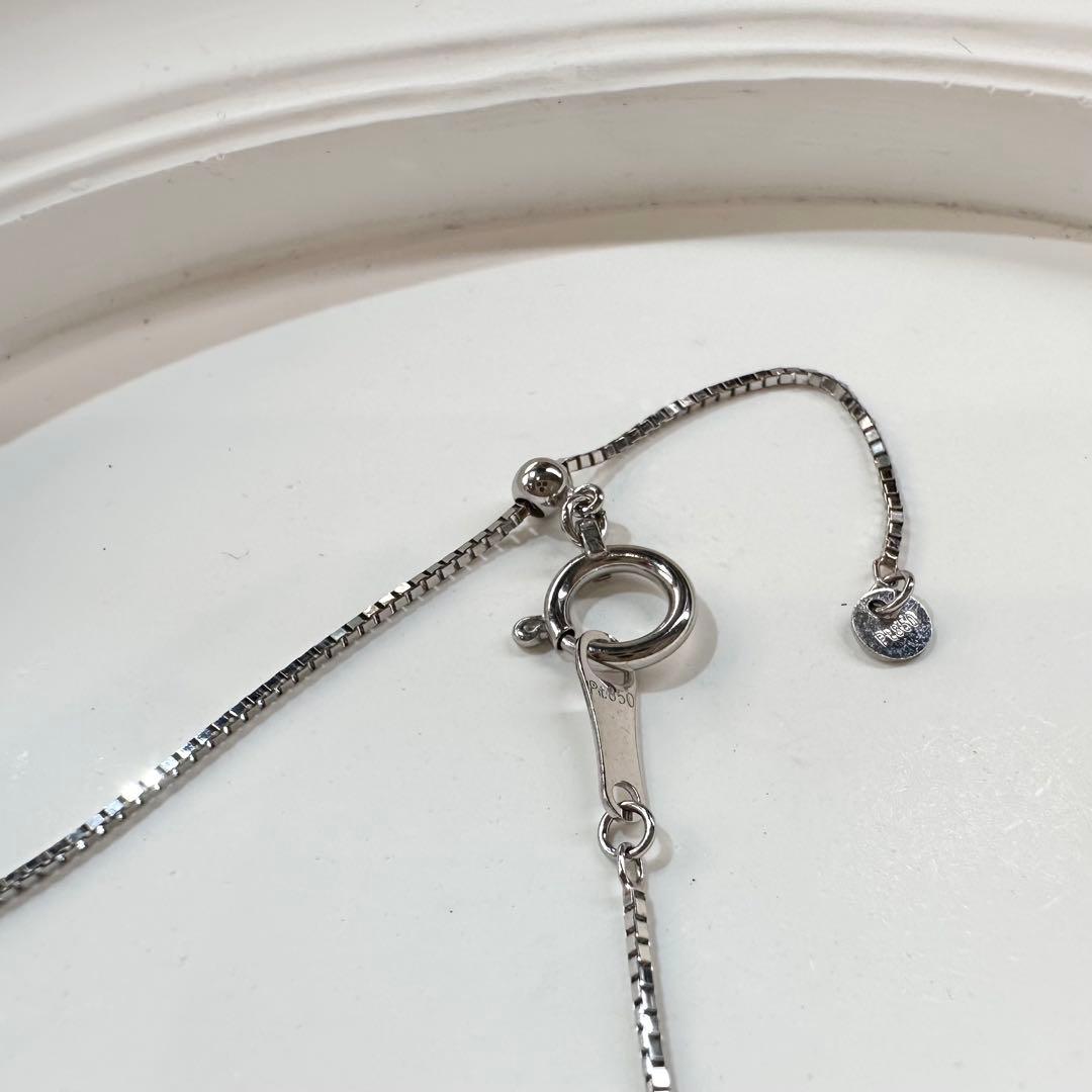 PT900 エメラルド 0.70ct ダイヤモンド ネックレス 昭和レトロ